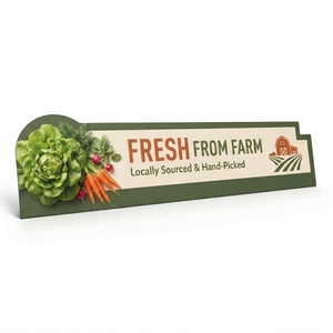 Carte de signalisation publicitaire en PVC pratique sans BPA pour étagères de supermarché, promotion de produits de vente au détail - Product Image 2
