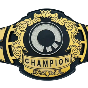 Ceinture de champion noire avec plaque dorée et motif du drapeau du Canada, ceintures de titre de collection haut de gamme - Product Image 5