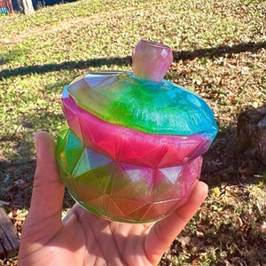 Caja de Joyería de Resina Floral Hecha a Mano de Lujo, Organizador Decorativo para Guardar Objetos Pequeños, Contenedor de Joyería de Resina Personalizado para Regalo - Product Image 6