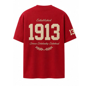Camiseta Roja Delta Sigma Theta 1913, Camiseta Gráfica Informal de Manga Corta para Hombre, de Algodón - Product Image 3