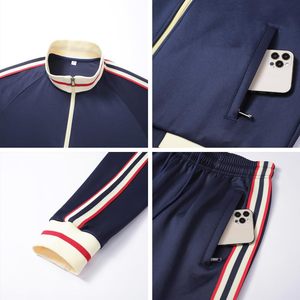 Conjunto de chándal profesional con cremallera completa y cuello alto para uniformes de equipo de club - Product Image 4