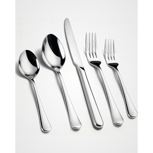 Ensemble de couverts modernes en acier inoxydable avec poignée à motif festonné, finition miroir haute brillance, résistant à la rouille, pour mariage et dîner - Product Image 3