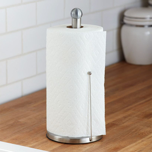 Classic Gold Metal <b>Paper</b> Towel Holder Modern Standing Tissue Roll Dispenser With Heavy Base For <b>Kitchen</b> Bathroom And Hotel - Product Image 5