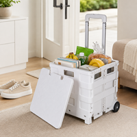 Chariot de rangement pliable à roulettes pour la logistique des supermarchés, solution de vente en gros