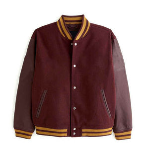 Multiple Embroidery Patch Letterman Bomber <b>Jacket</b> Custom Baseball <b>Jackets</b> Men High Quality Customized Design Vintage Solid - Product Image 1