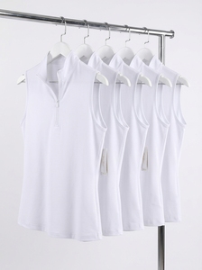 Chaleco sin mangas para mujer, con media cremallera y cuello alto, para equitación, entrenamiento y actividades al aire libre. - Product Image 4