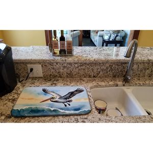 Pelican Soaring 14 \ "X 21 \" Estera de secado de platos de encimera Almohadilla de escurridor de encimera de cocina absorbente multicolor - Product Image 2