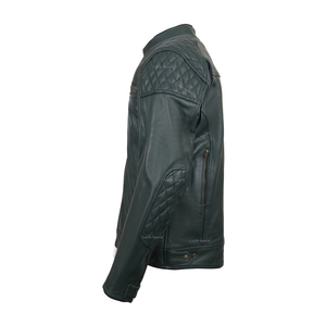 Plus Size Custom Genuine Cowhide Leather Abrasion Resistant Heavy Duty Breathable Protective Street Bikers <b>Motorcycle</b> <b>Jacket</b> <b>Men</b> - Product Image 2
