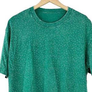 Hot Selling Mens T-shirts Casual Short Sleeve O-Neck 260g Worsted Fabric DFT Printing Rhinestone Fashion 100% Cotton - Product Image 2