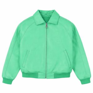 Nueva Chaqueta de Cuero PU Roja para Hombre, Estilo Casual, Deportiva, para Motociclistas, con Cierre y Botones Metálicos Plateados - Product Image 3