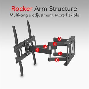 Support TV à double pendule avec base large, inclinable, pour téléviseurs jusqu'à 70 pouces, inclinaison 10°, modèle TMDS 101, capacité 50 kg, dimensions 600*400 mm, réglage supérieur et inférieur de 10 à 10 degrés. - Product Image 5