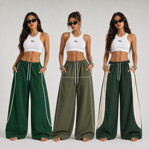 Unisex Piping Outdoor Mountain Ultra-<b>light</b> Weight Men's pants Casual Mid Waist Pants Waterproof & Windproof Drawstring Closure - Product Image 1