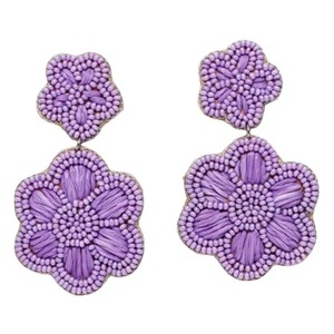 Pendientes Miyuki con Borlas Tejidas de Cuentas Doradas y Blancas Estilo Bohemio, Diseño de Rombo, Elegantes Regalos para Mujer - Product Image 1