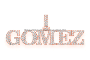 เครื่องประดับ925เงินสเตอร์ลิงสุดหรูบล็อกเพชรที่ใช้ปลูกในห้องทดลองแสดงตัวอักษรตามต้องการแผ่นป้ายน้ำแข็งที่กำหนดเองจี้ชุบทองทันสมัย - Product Image 6