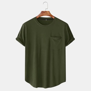 Camiseta de algodón 100% de alto gramaje con dobladillo redondo, estilo streetwear, 220 GSM, con logotipo personalizado bordado, OEM ODM, venta al por mayor - Product Image 5