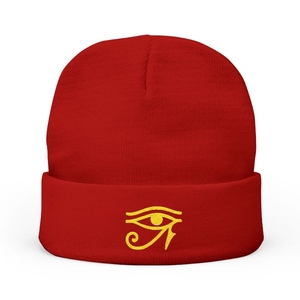 Bonnet tricoté personnalisé brodé Égypte ancienne, diverses couleurs, vente en gros - Product Image 5