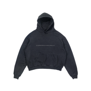 Custom High Quality 100% Cotton 465GSM FRENCH TERRY ULTRA Blank HEAVYWEIGHT <b>VINTAGE</b> HOODIE - Product Image 1