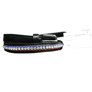 Fancy Horse Rider Belts Cinturón de cuero de piel de vaca de estilo indio con hebilla de acero Cuero de estilo formal para estilo ecuestre. - Product Image 5