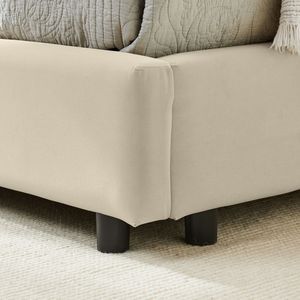 Letto Imbottito Matrimoniale con Testiera e Braccioli Confortevoli, Divano Letto per Camera da Letto o Soggiorno - Product Image 6
