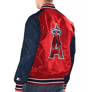 Chaqueta Varsity Roja de Satén Bordada Personalizada para Hombre, Chaqueta de Invierno Estilo Americano Universitario, Transpirable, de Alta Gama, Fabricada en Satén - Product Image 4