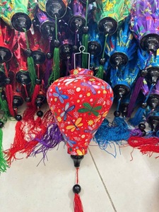 Silk Lanterns Hoi An Bamboo Silk Lanterns Hanging Lighting For Garden Wedding Decor Vietnam Silk Lanterns - Product Image 5