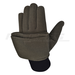 Mitaines convertibles en polaire avec dessus rabattable, gants de chasse d'hiver, équipement d'extérieur pour temps froid, gants de camping unisexes OEM - Product Image 4