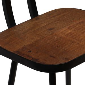Juego de 4 Taburetes de Bar Color Marrón Oscuro y Negro, Elegantes y con Estilo para el Hogar o el Espacio Comercial - Product Image 5