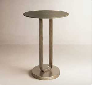 Mesa de Centro Redonda Moderna de Metal para Café, Diseño Minimalista, Muebles Hechos a Mano para Sala de Estar - Product Image 2