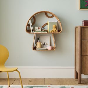 ชั้นวางของเด็กทรงเห็ดหวายคุณภาพสูง ตกแต่งผนังด้วยหวายธรรมชาติ สำหรับห้องเด็ก น่ารัก เหมาะสำหรับจัดเก็บและโชว์ของในห้องเด็ก - Product Image 3