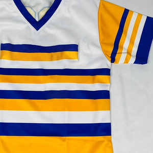เสื้อเบสบอลคอวีสำหรับผู้หญิง SGRho ระดับพรีเมียม |   เสื้อกีฬาชมรมดีไวน์ไนน์ปี 1922 |   ชายเสื้อโค้งลายทาง - Product Image 3