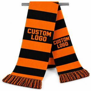 OEM Custom Knitted Sports <b>Scarf</b> Muffler Personalized Team Logo Football Soccer Basketball Fan Winter <b>Scarf</b> - Product Image 1