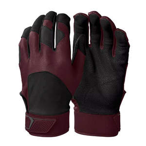 Gants de frappeur de baseball professionnels en cuir, antidérapants, respirants, ambidextres, avec fermeture auto-agrippante, qualité supérieure, personnalisables - Product Image 1
