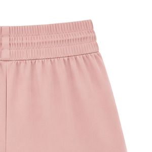 Shorts de sport pour femmes rose poudré, taille élastique avec cordon de serrage, pour la course, la gym, l'entraînement, les tenues décontractées et actives, fournisseur OEM personnalisé - Product Image 3