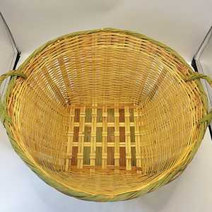 Panier en bambou tissé à la main, rangement rustique pour la cuisine avec poignées, organisateur naturel écologique, fournisseur OEM Vietnam - Product Image 3