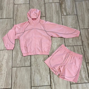 Conjunto Deportivo de Chaqueta Cortavientos de Nailon Estampado Personalizado de Alta Calidad para Hombre y Mujer, Reversible, al por Mayor - Product Image 5