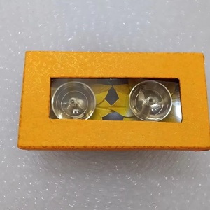 Handcrafted <b>Silver</b>-Plated Meenakari Lotus Akhand Diyas in Vibrant Saffron Damask Presentation Box Elegant Spiritual Decor - Product Image 1