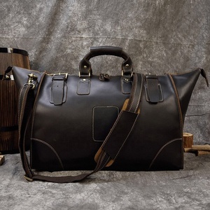 Portable Lightweight Leather Weekender Travel Duffel Bag Duffel Classical Reasonable Prices Custom Martial Leather Travel bags - Product Image 2