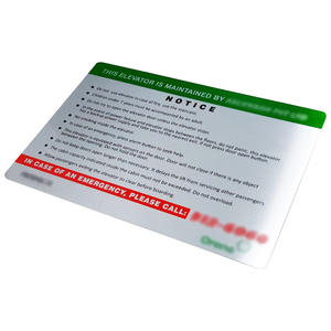 Letrero de Aluminio Cepillado para Ascensor, Placa Metálica con Impresión Offset, Resistente a los Rayos UV, Esquinas Redondeadas, Impermeable, Placa de Identificación Adhesiva - Product Image 2