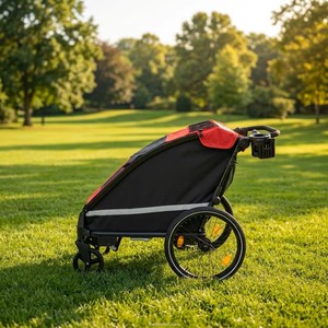 KS-6200 Lightweight Foldable Big Dog Stroller Pet Trailer Easy Folding Outdoor Dog Bike trailer - Product Image 5