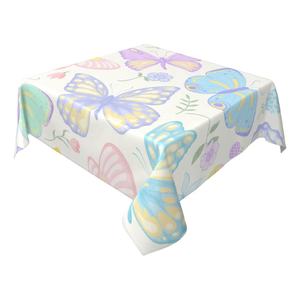 Nouvelle arrivée Nappes de mariage lavables en coton et lin brodés au design personnalisé avec logo - Product Image 1