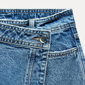 Latest High Rise <b>Split</b> Front Midi <b>Skirt</b> for Women High Waist Casual Mini <b>Skirt</b> Factory Price Denim Long <b>Skirt</b> - Product Image 3