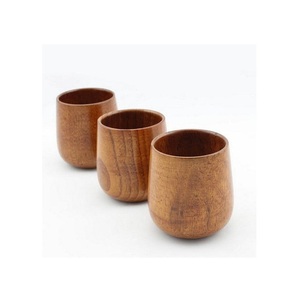 Wooden Mug Handmade Natural Solid Wood Coffee Mug Rustic Style Eco Friendly Drinkware for Home Kitchen Cafe Use - Product Image 3