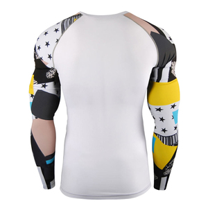 Premium Quality <b>Men</b> Long Sleeves Breathable Quick Dry Customizable Sizes Colors <b>Compression</b> Wear Rash Guard Polyester/Nylon 240g - Product Image 3