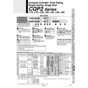 SMC Pneumatics Cylindre Compact CDQP2B50-20TM Pièces Pneumatiques - Product Image 2