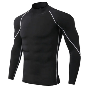 Camiseta de Compresión Transpirable para Hombre, Manga Larga, Elástica, Capa Base para Gimnasio y Fitness, Secado Rápido, Logotipo Personalizado, Ropa Deportiva OEM UPF50 - Product Image 2