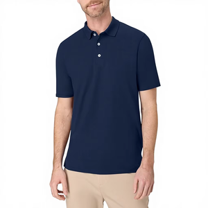 Camiseta polo deportiva de algodón para hombre con logotipo bordado personalizado de Outwell Sports - Product Image 1