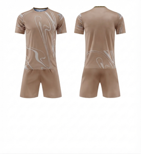 Uniforme de Fútbol Personalizado con Estampado de Mármol, Ropa Deportiva de Tela de Alta Calidad, 100% Poliéster, Tejido de Malla de Secado Rápido, Cuello Redondo, Unisex - Product Image 1
