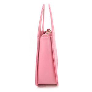Cute Women's Floral <b>Print</b> Pattern <b>Mini</b> Pink Top Handle Bag with Zipper Closure and Inner Pocket Custom Design Manufacturer - Product Image 5