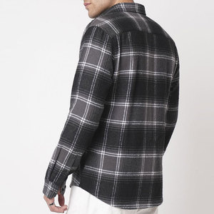 Camisa de Franela para Hombre OEM/OEM, Impresión Personalizada, Logotipo Bordado, Talla Grande, 100% Algodón, Manga Larga - Product Image 4