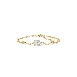 REYES High Quality 14K <b>Solid</b> <b>Gold</b> 2Ct Lab Grown Diamond Lobster Lock Chain Bracelet Engagement Gift for Her Unisex Jewelry - Product Image 6